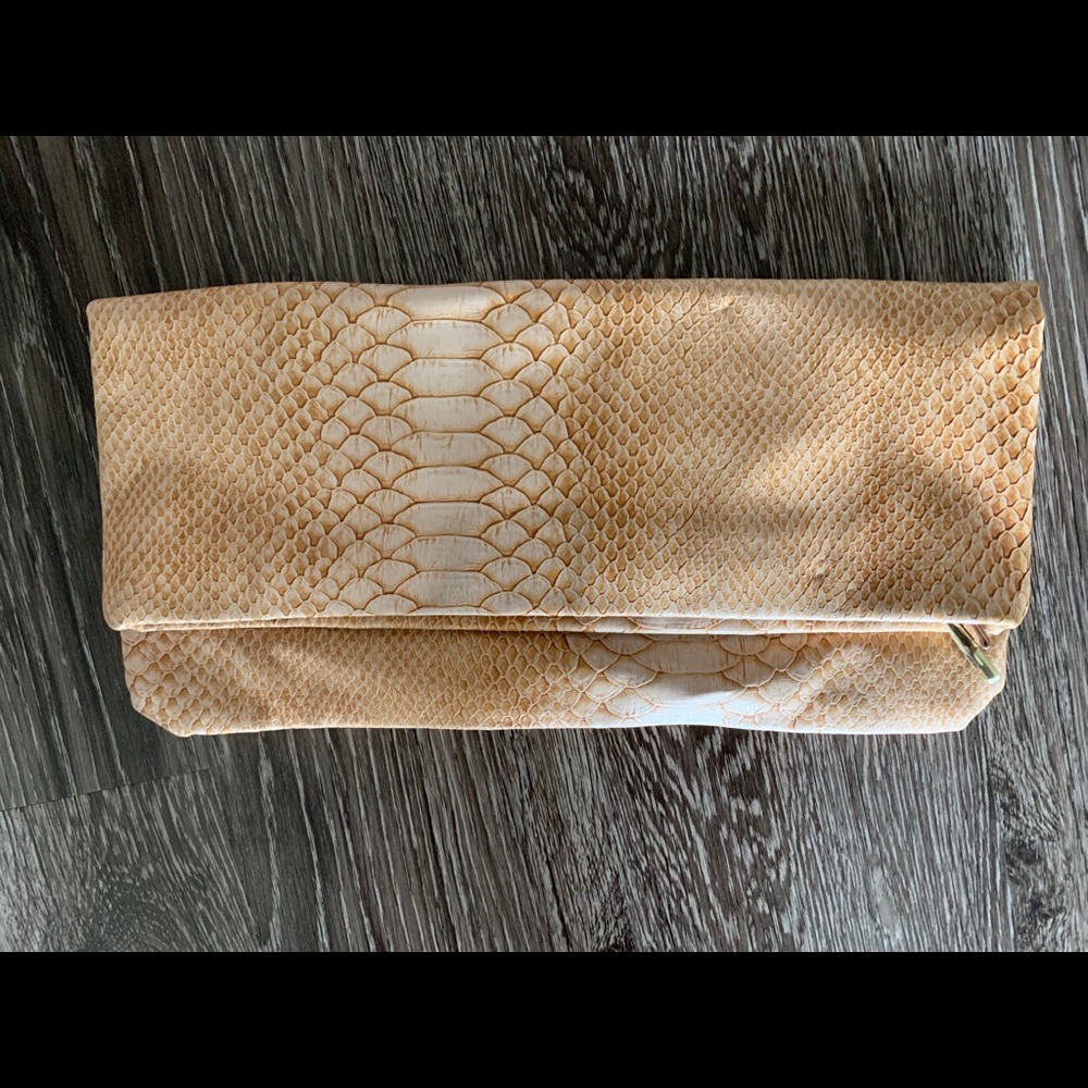 Steve Madden Faux Snakeskin Clutch